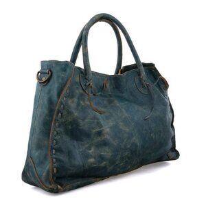 Bed Stu XL Rockaway Shoulder/Crossbody bag Dark Teal Lux Leather, Rare, HTF